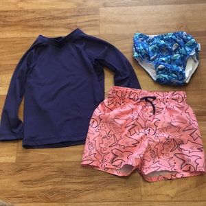 Little boy swim set